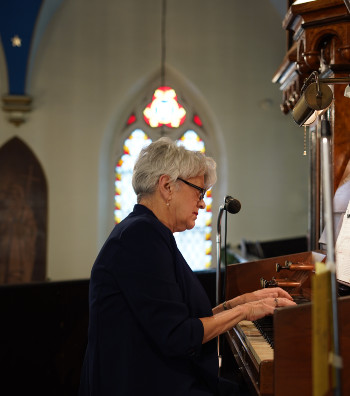 Antoinette playing the organ