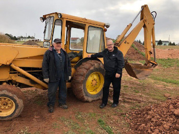 Lawrence with Jimmy Kickham of Souris